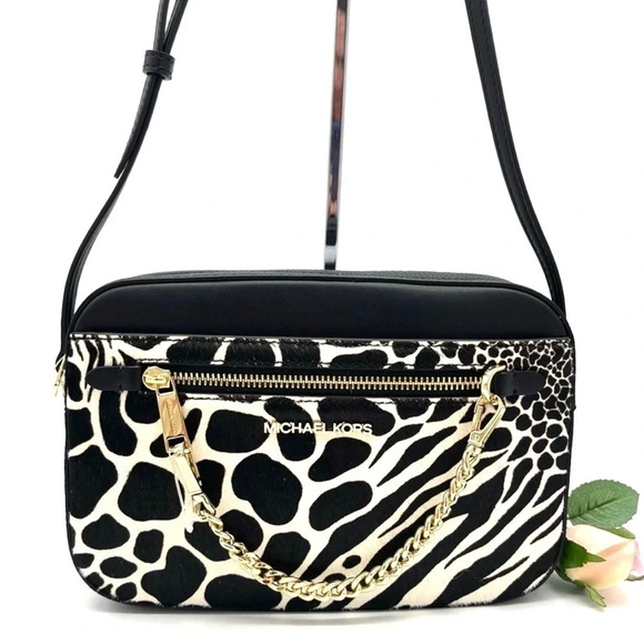 Michael Kors Handbags - Michael Kors Large EW Zip Chain Crossbody Bag Black